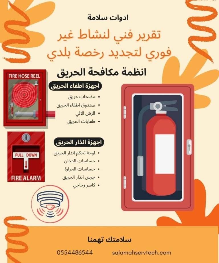 تقرير فني لنشاط غير فوري لتجديد رخصة بلدي