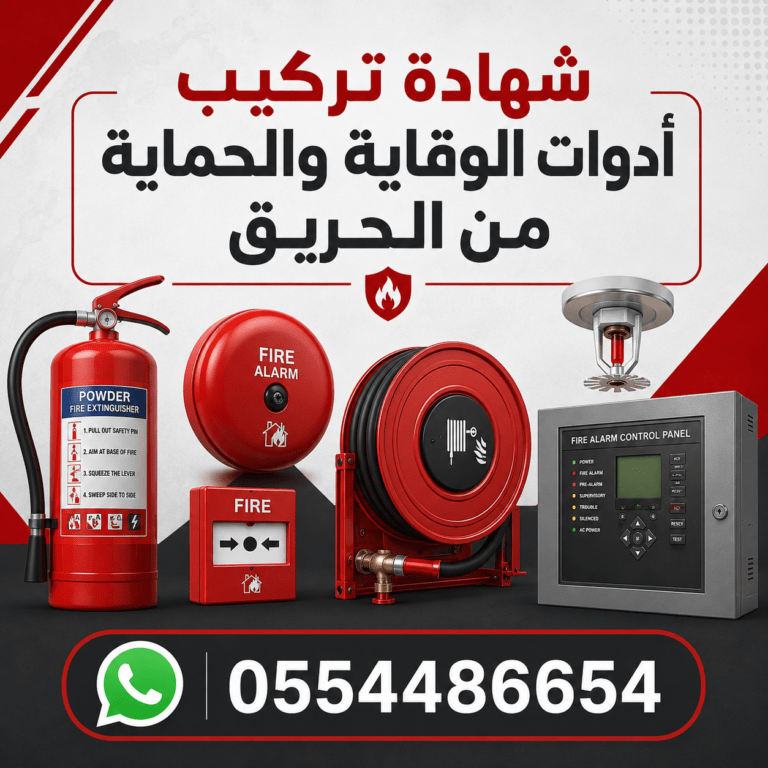 شهادة-تركيب-أدوات-الوقاية-والحماية-من-الحريق-شهادة-تركيب-ادوات-الوقاية