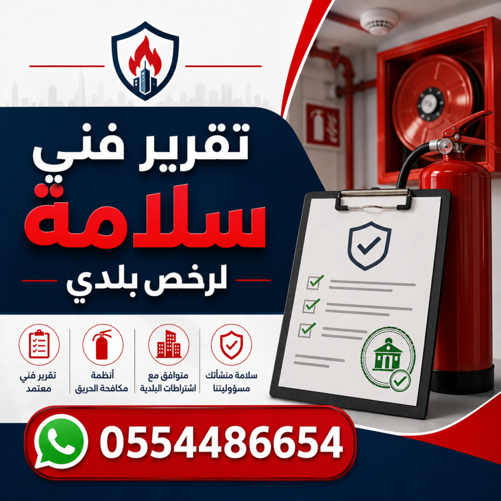 تقرير-فني-سلامة-بلدي-لتجديد-رخصة-بلدية-رقم-التقرير الفني