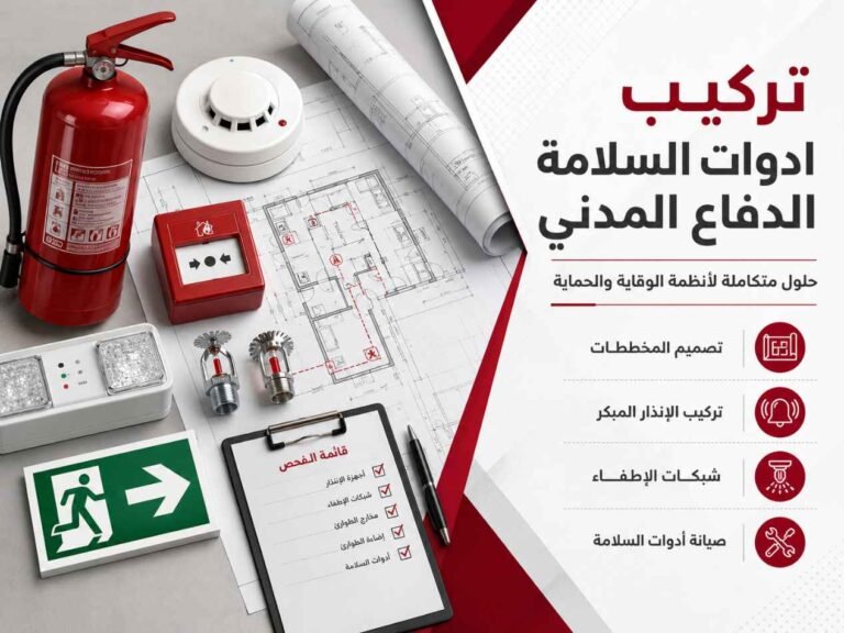 تركيب-ادوات-السلامة-الدفاع-المدني