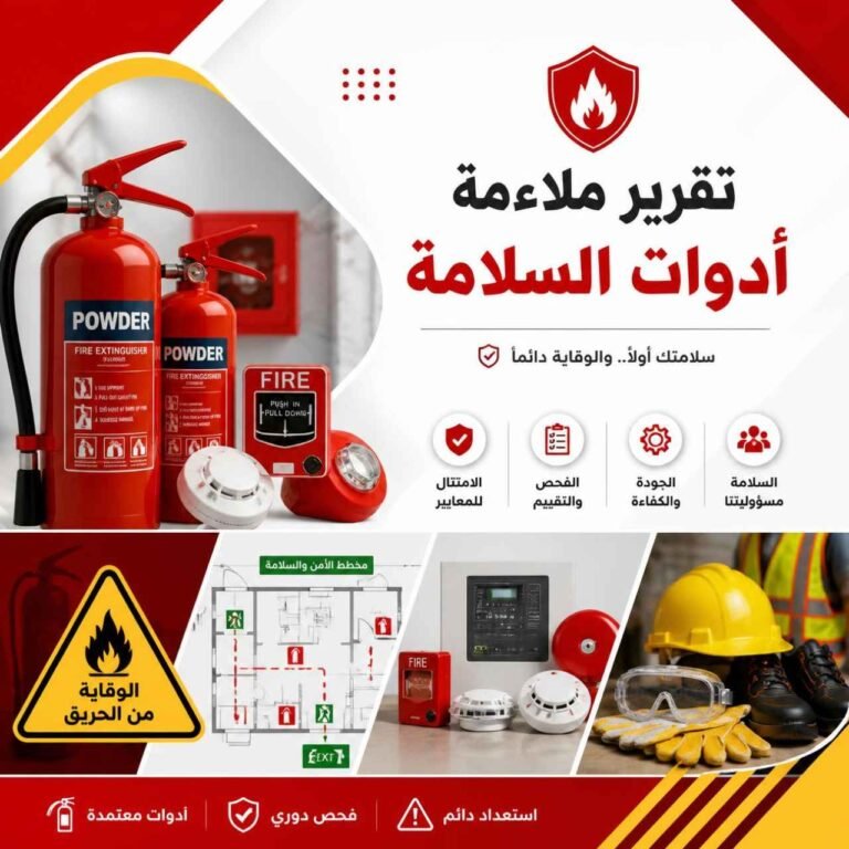 تقرير ملائمة ادوات السلامة